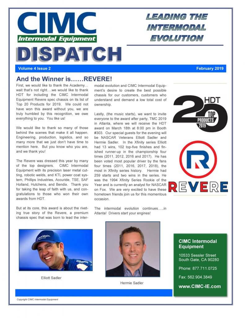 CIMC Dispatch February 2019