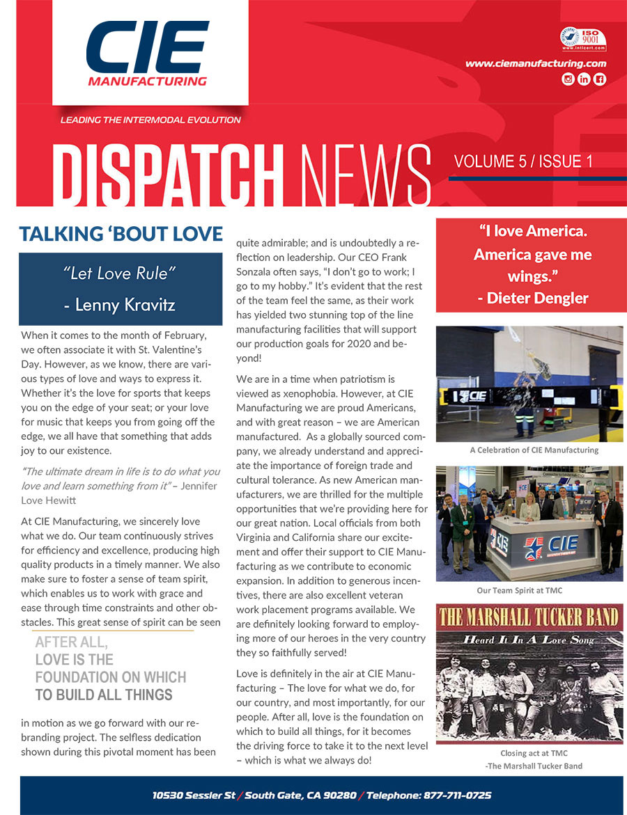 CIE Manufacturing Dispatch February 2020